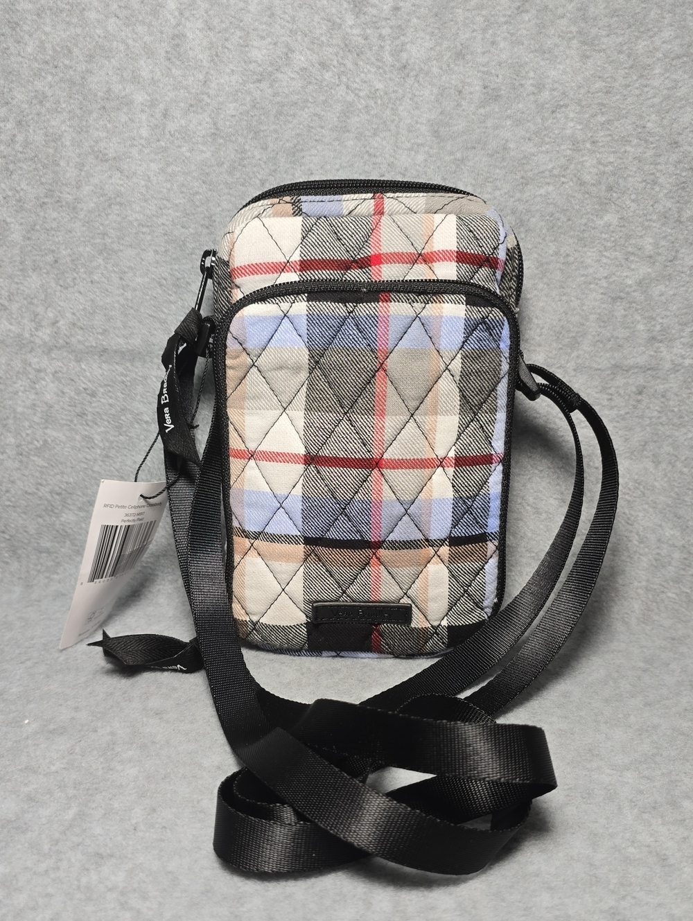 Vera Bradley RFID Petite Cellphone Crossbody in Perfectly Plaid